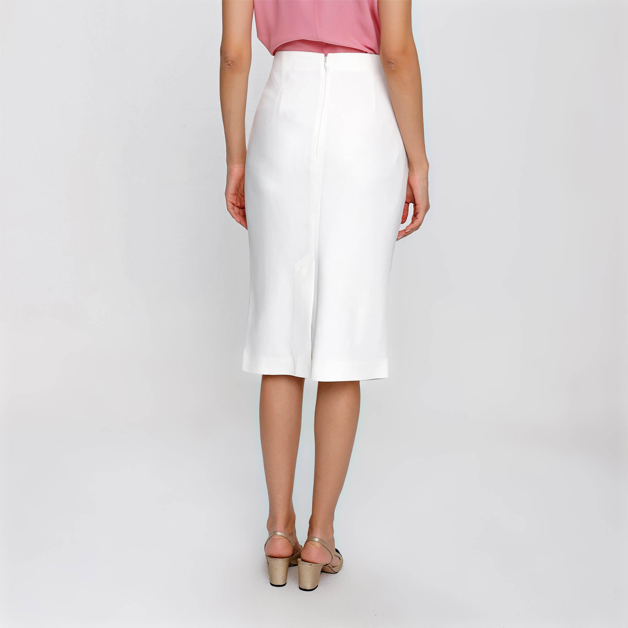 Alexander McQueen - White Viscose Pencil Skirt